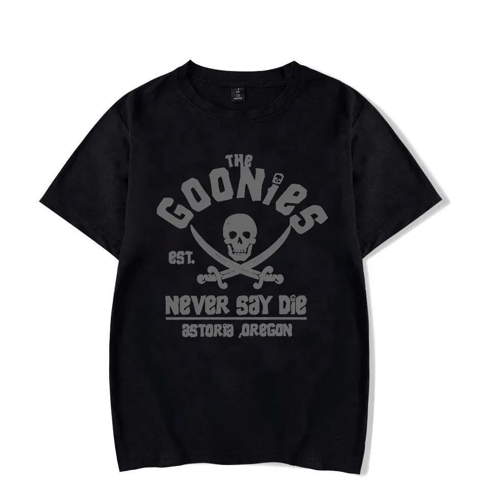 Camiseta con estampado de Goonies Never Say Death, camiseta divertida Unisex de gran tamaño, camiseta para adultos, moda urbana transpirable Extra grande, Hip Hop