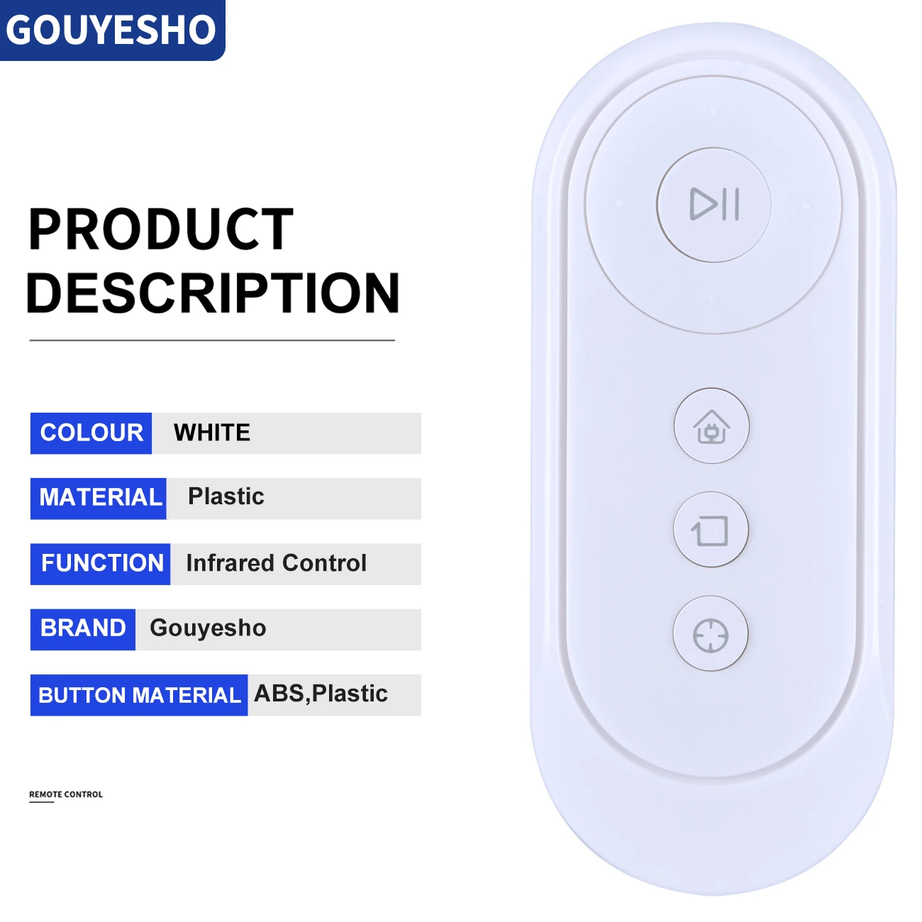 New REMOTE CONTROL FOR ECOVACS DEEBOT WA30 RC1633 OZMO 500 501 502 505 600/601/605 711