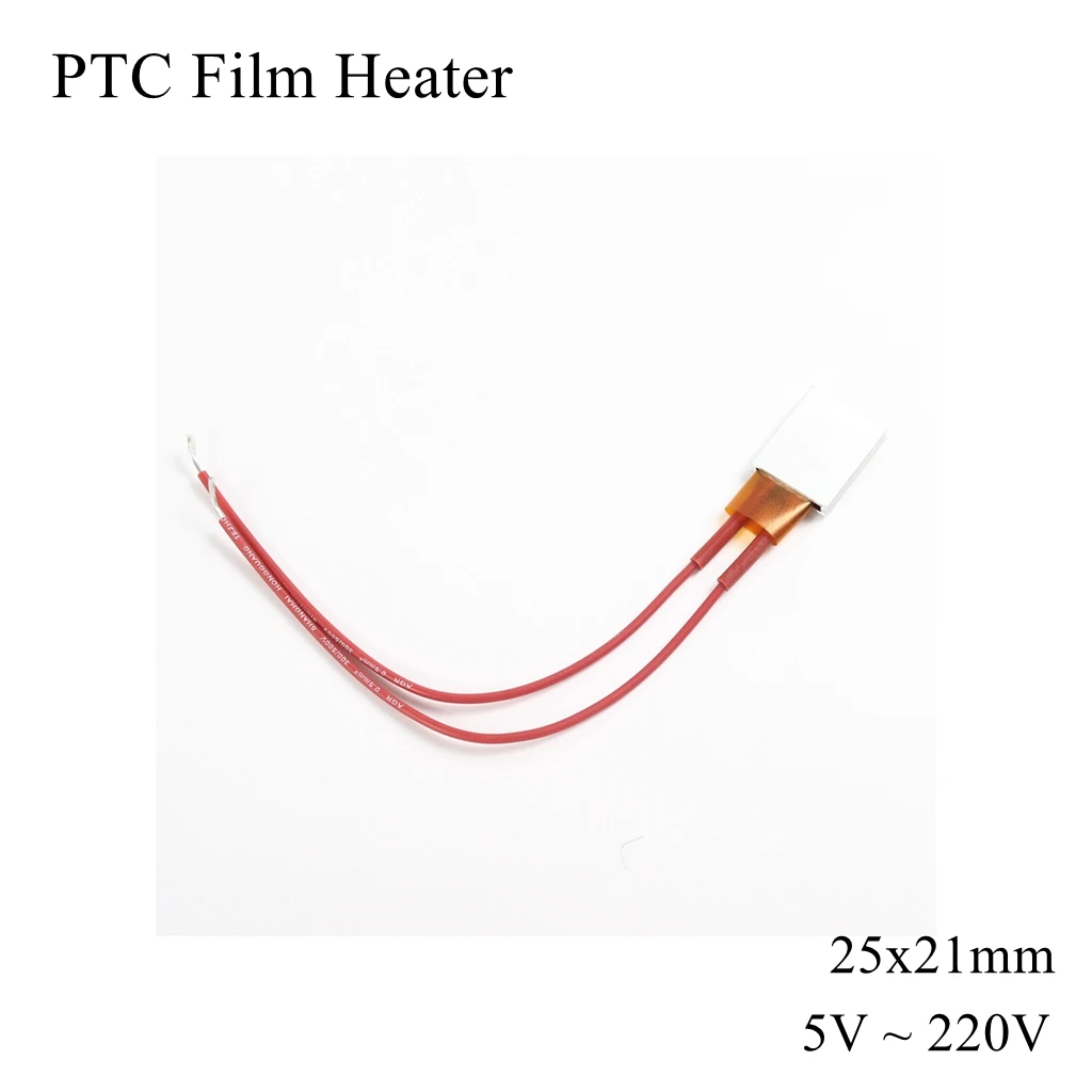 25x21mm 12V 24V 110V 220V PTC Aluminum Shell Heater Constant Thermostat Thermistor Ceramic Air Heating Sensor Egg Incubator