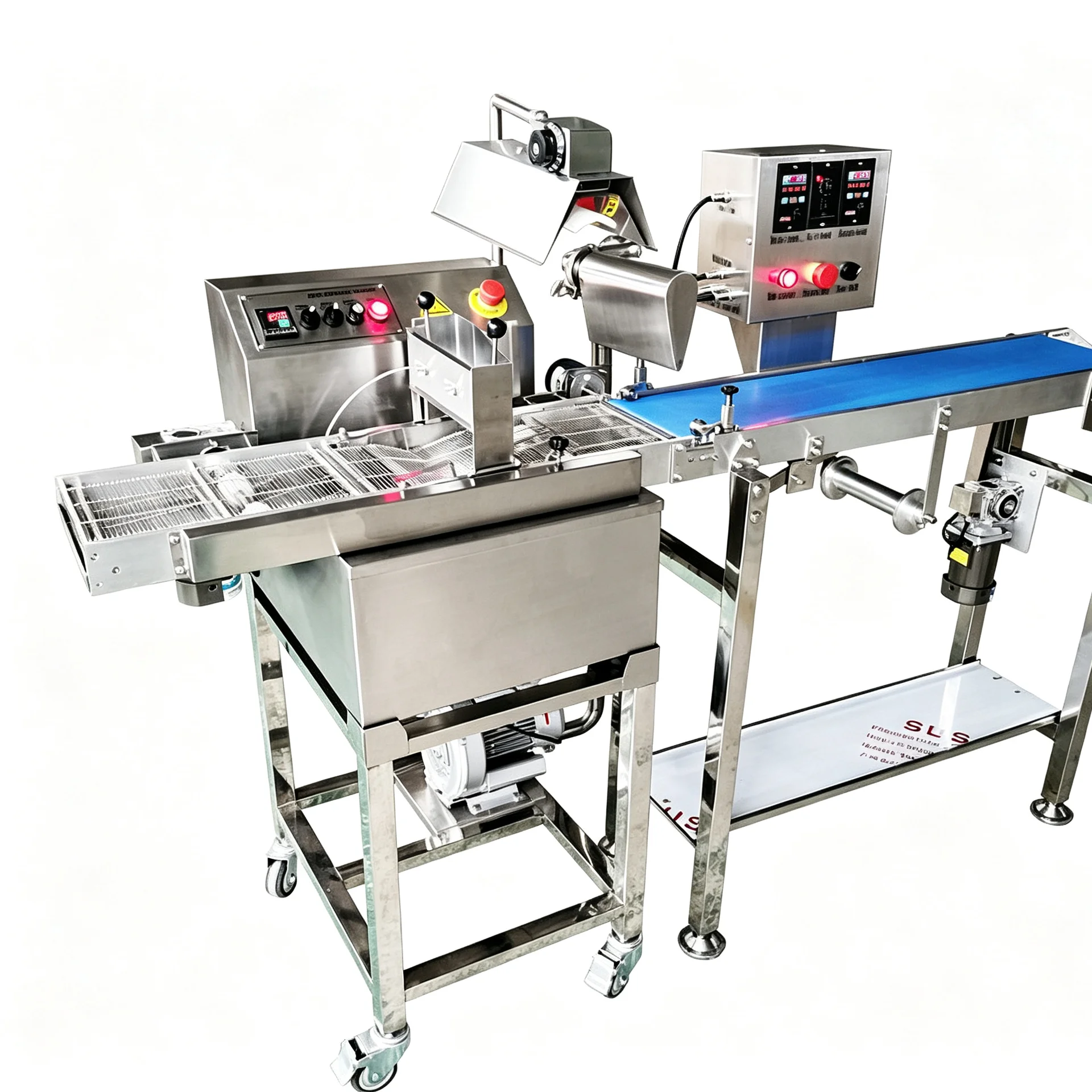 CG Machinery High Quality Automatic Electric Chocolate Coating Machine Enrobing Line with Conveyor Belt