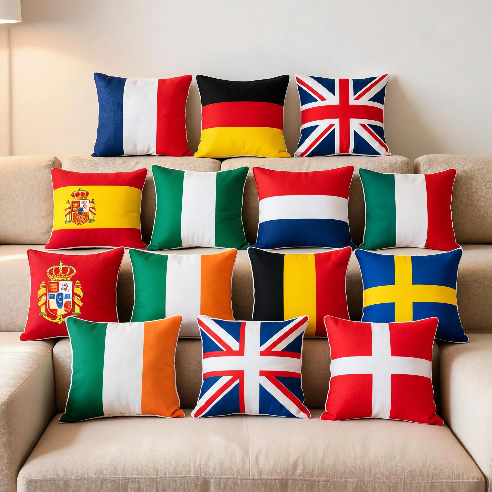 2026 Best Europe Spain France USA UK Poland Germany Wolrd Country Logo For Smart Seat Cushion iptv Pillow World logo