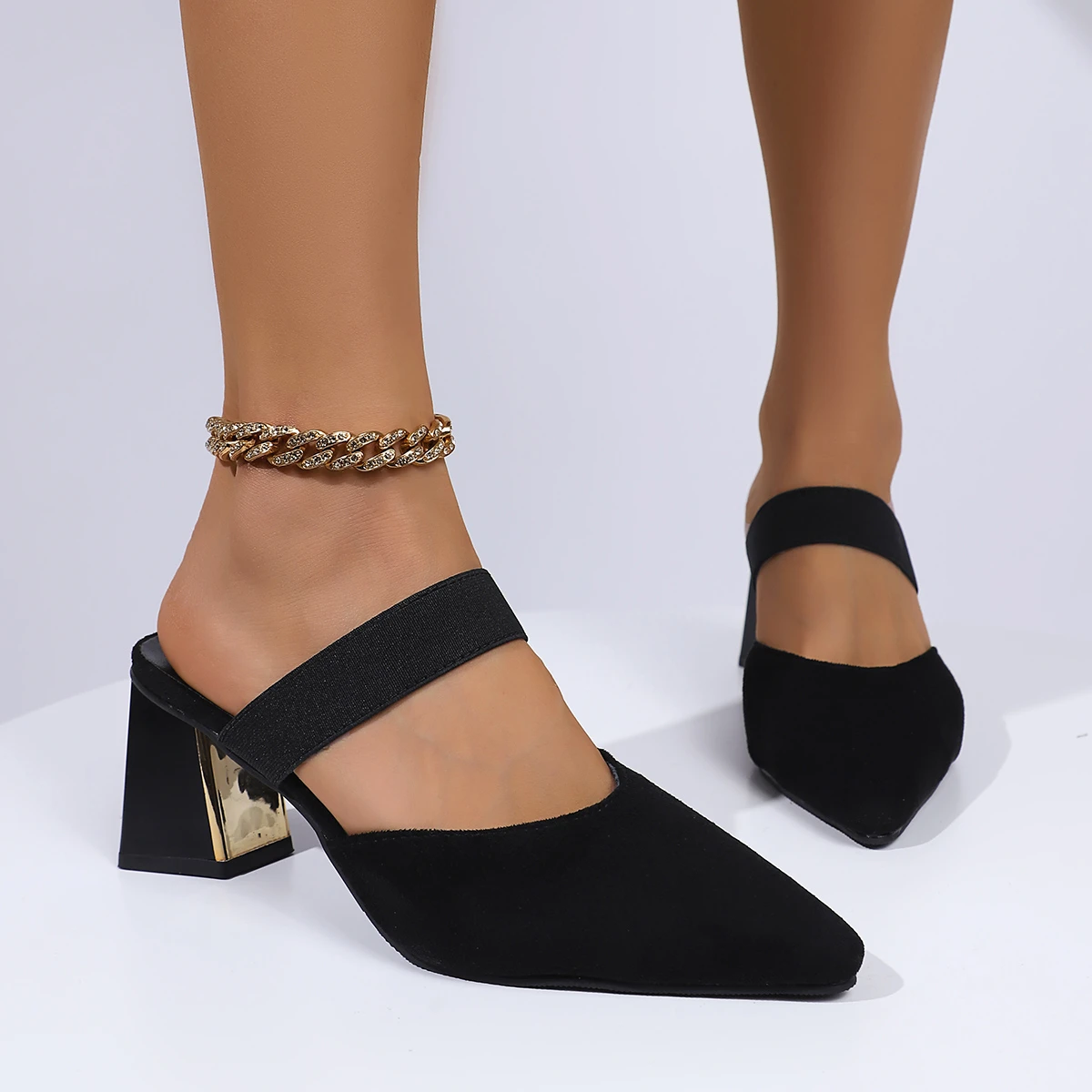 

2025 женские босоножки с острым носком, женская модная удобная пикантная обувь с открытым носком, сандалии на высоком каблуке для свадебной вечеринки, Zapatos De Mujer