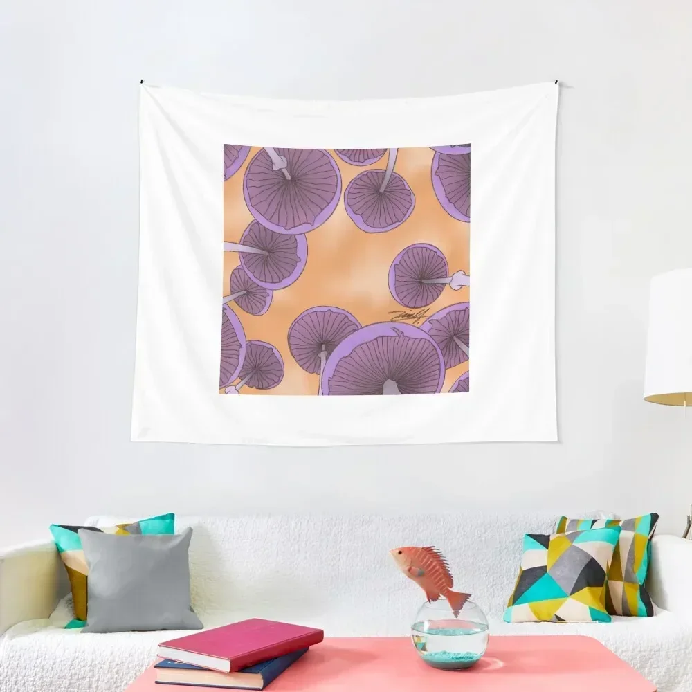 Purple Mushrooms Tapestry Anime Decor Bedroom Organization And Decoration Nordic Home Decor Room Ornaments Tapestry