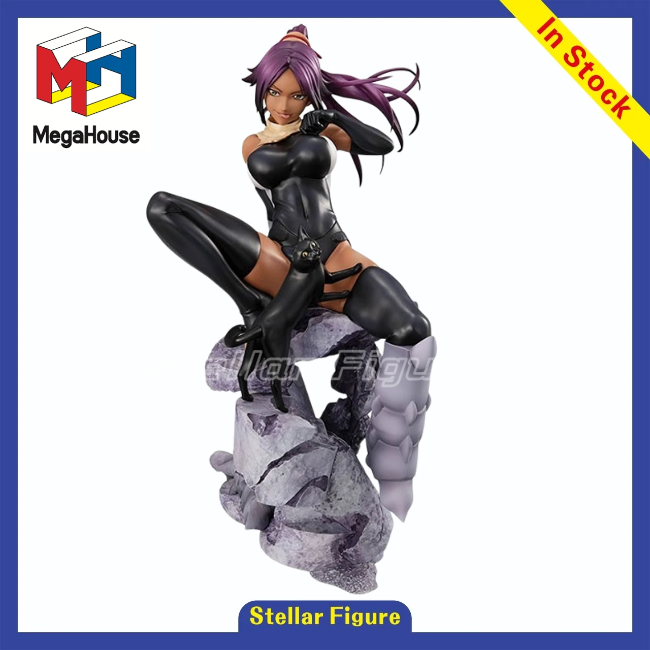 

【SF】В наличии: Коллекционная фигурка MegaHouse GEM Series BLEACH Realm Shihouin Yoruichi, модель для подарка