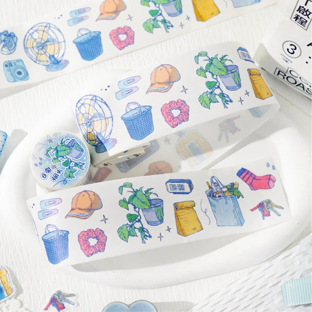 Journal GO 6/5x200cm Instagram Cute Daily Guka Tape Stickers DIY Stationery Scrapbooking Journaling Decorative Masking Tape 5