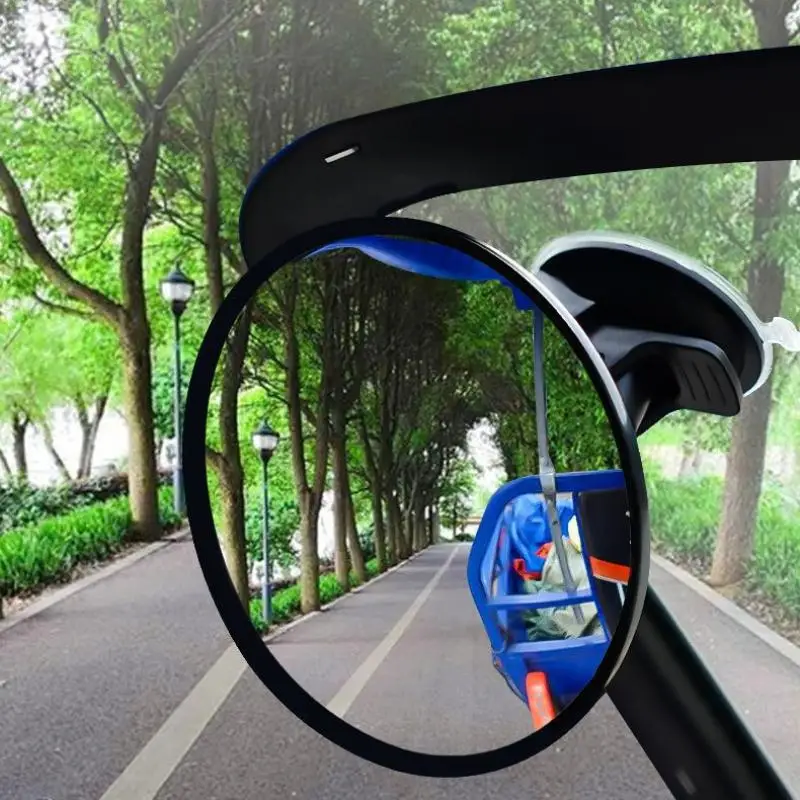 360 Degree Rotation Blind Spot Mirror 10.5/12.5/15cm HD Car Reverse Mirror Suction Cup Small Round Car Rearview Mirror 1PC