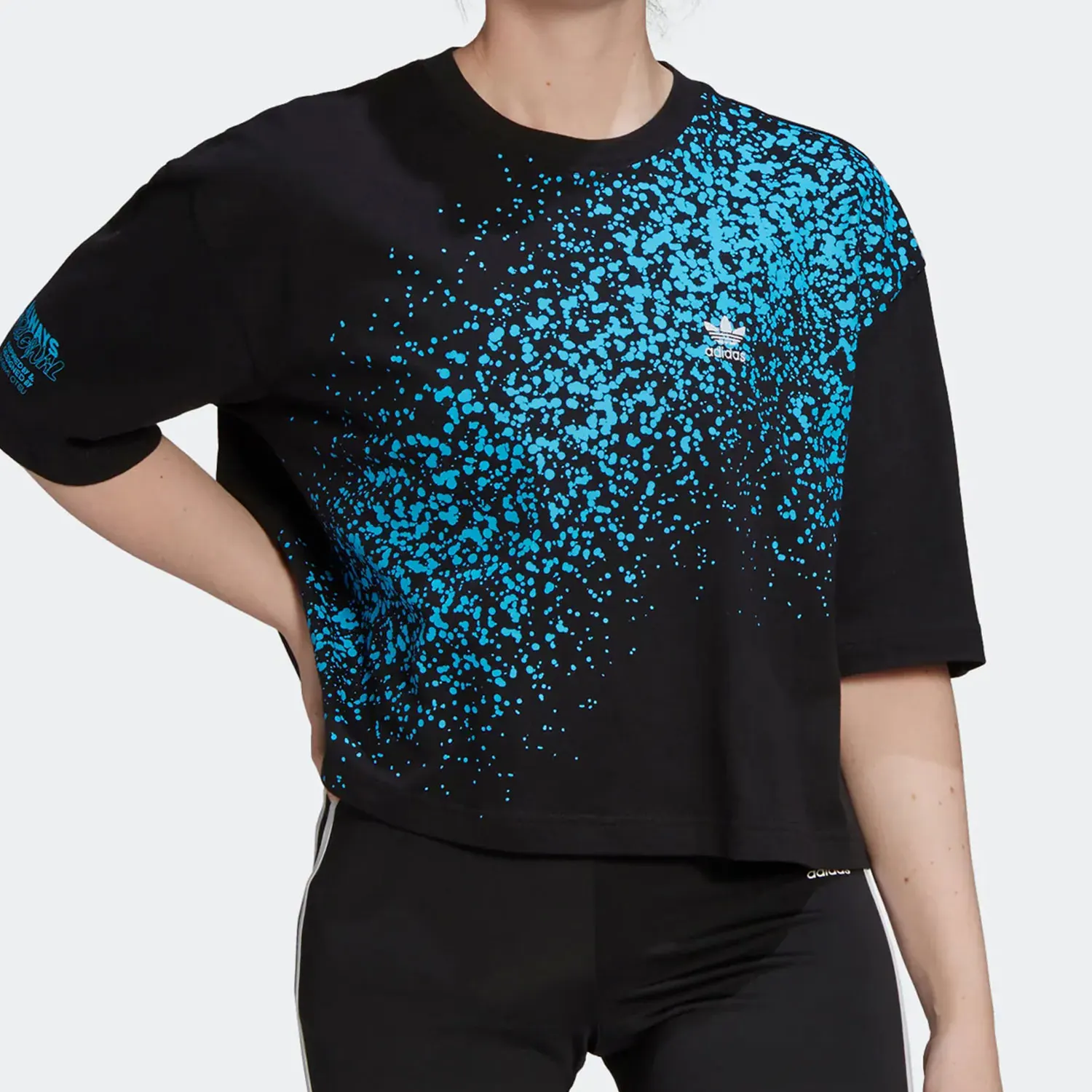 Adidas genuine New Season Three-Leaf Women's Sports Short Sleeve T-Shirt HT4943