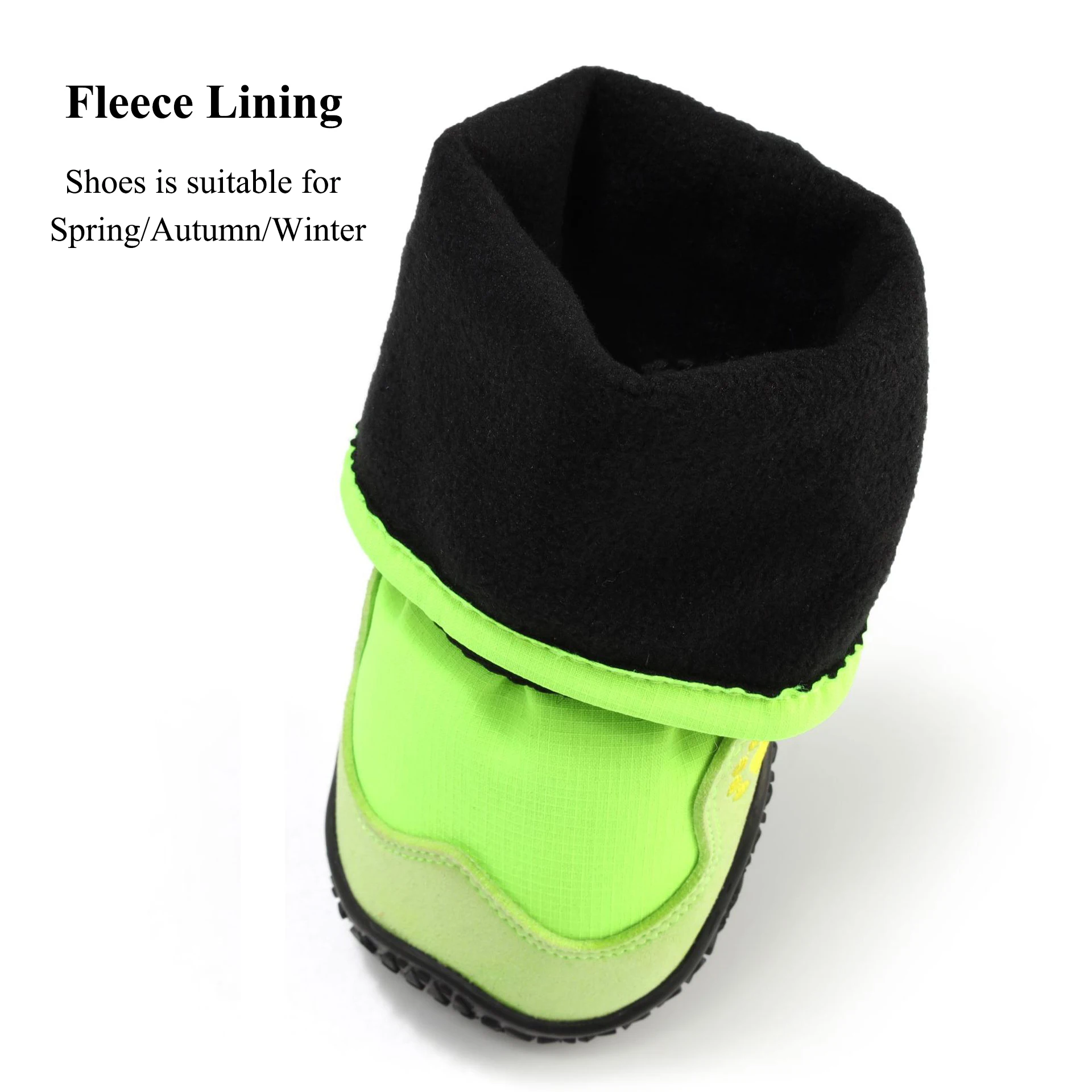 Dog Booties Waterproof High Tops 4Pcs Dog Shoes for Medium Large Dogs Rugged Anti-Slip Paw Protector Boots Rain Snow Winter Use