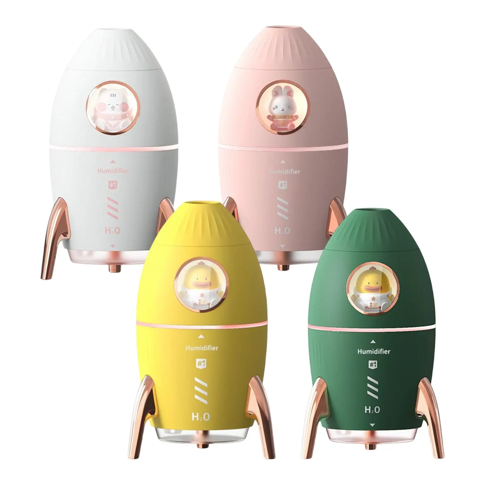 Portable 350ml Air Humidifier Tabletop Silent USB Night Light for Office Bedside Indoor Bedroom Home