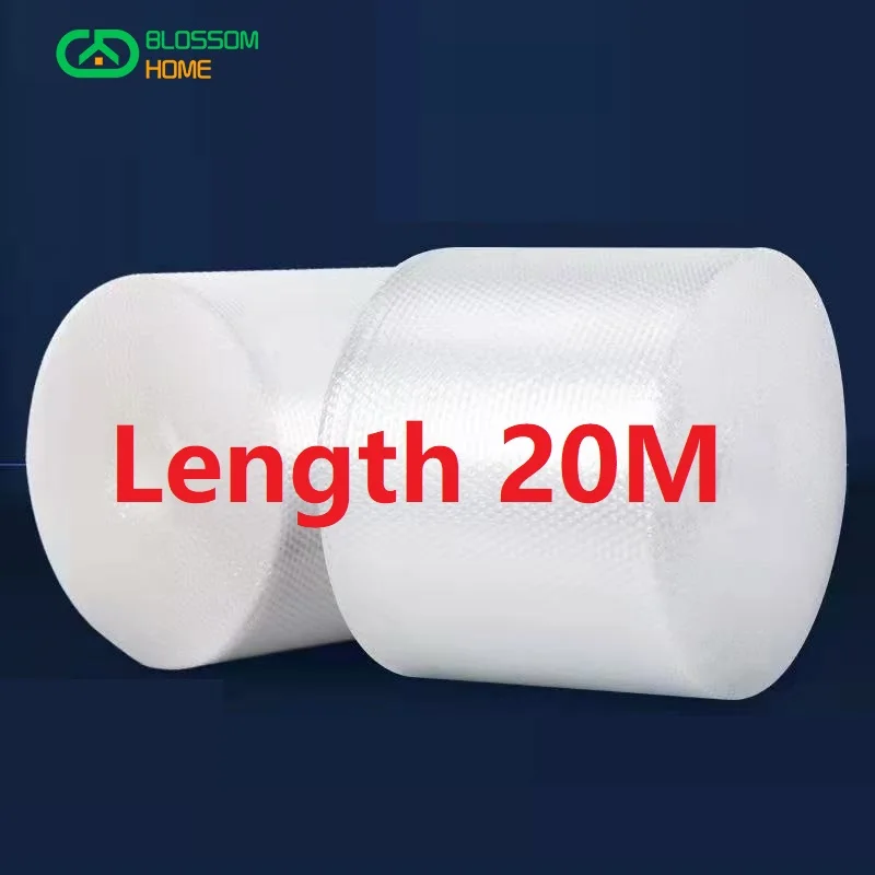 Wholesale Packaging Bubble Film Shockproof Thickening Bubble Paper Express Bubble Pad Rolled Bubble Bag Length 20M