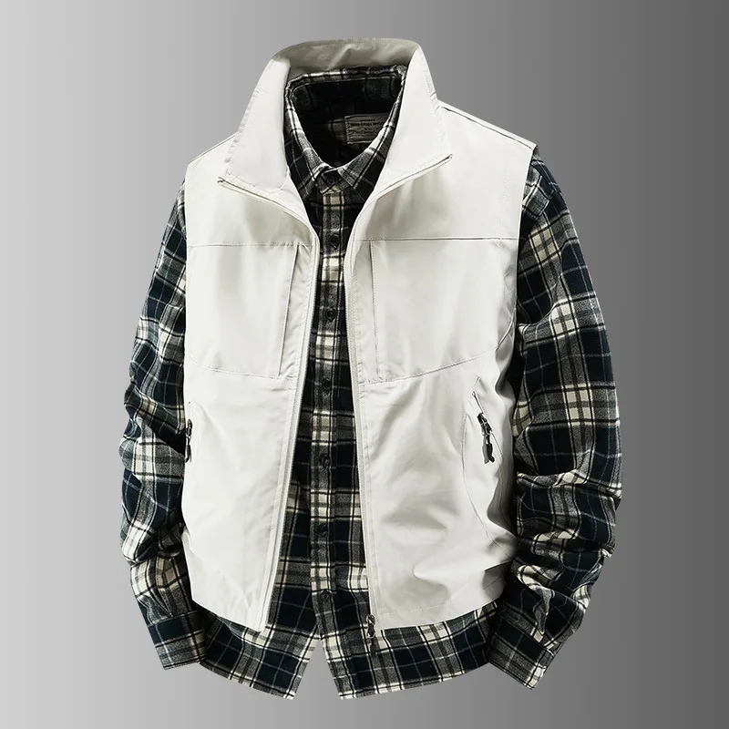 

Men Outdoor Casual Vests New Summer Multifunctional Waistcoats Man Thin Breathable Vests Sleeveless Jackets Fishing Vests Size 6