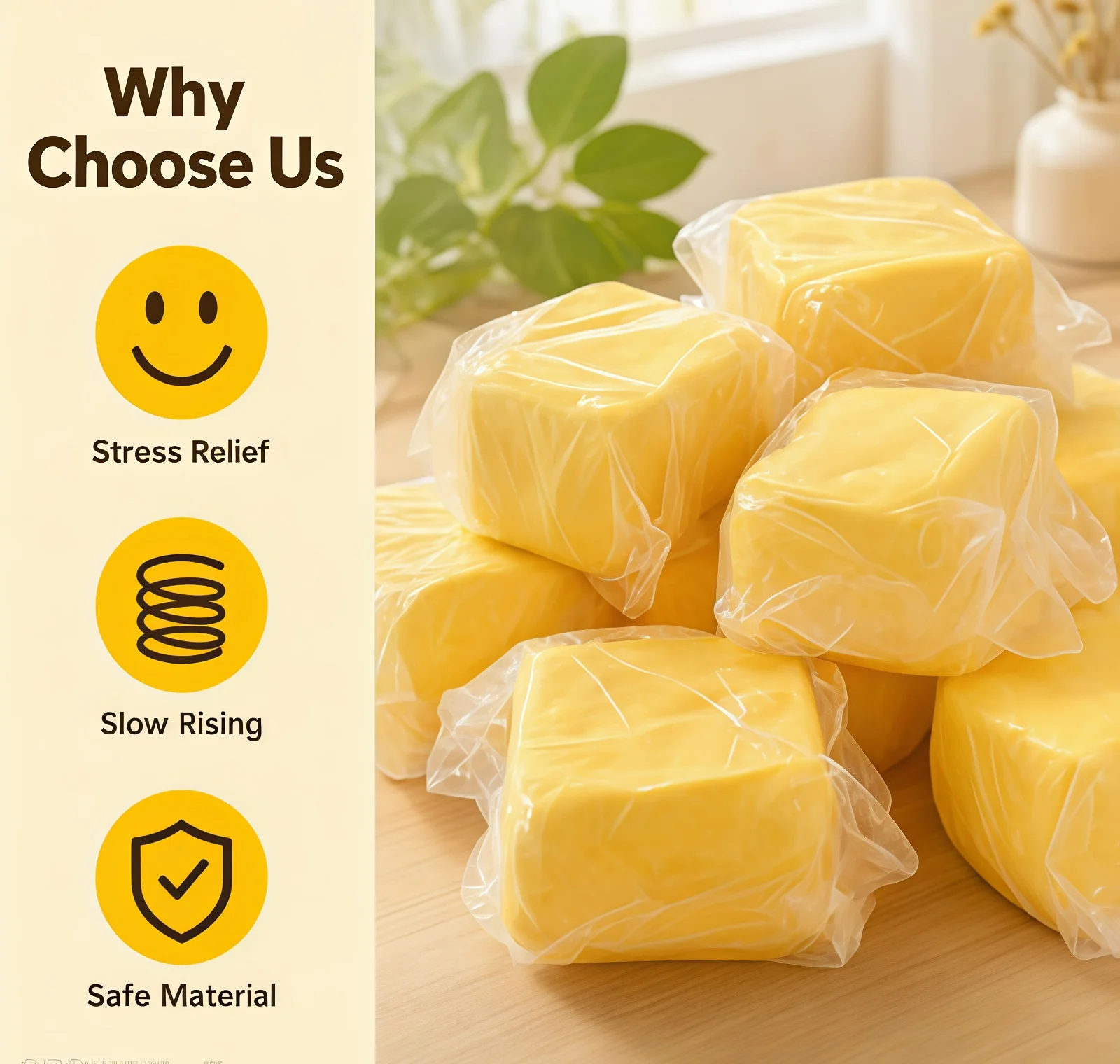 Trending Giant Cheese Cube Squeeze Toy Extra Large Slow Rebound Soft Stress Relief Sensory Fidget Holiday Gifts For Kids Adults