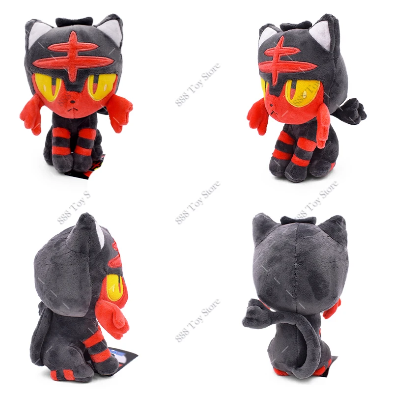 Anime Plush Geodude Porygon Litten Cinderace Horsea Soft Stuffed Doll Cartoon Animal Figure Fans Birthday Gift Home Decor