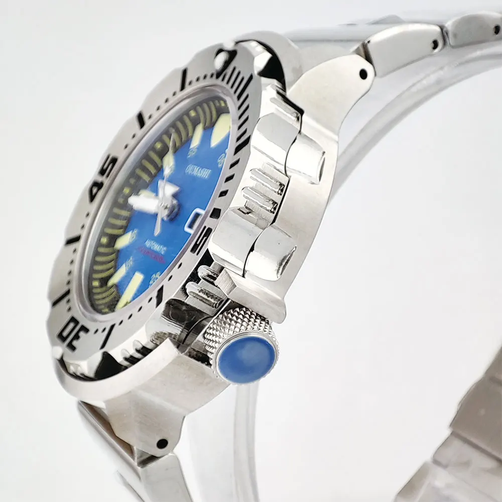 42mm men's watch NH36 automatic mechanical movement Men's watch Fangtooth Monster luminous dial custom wristwatch