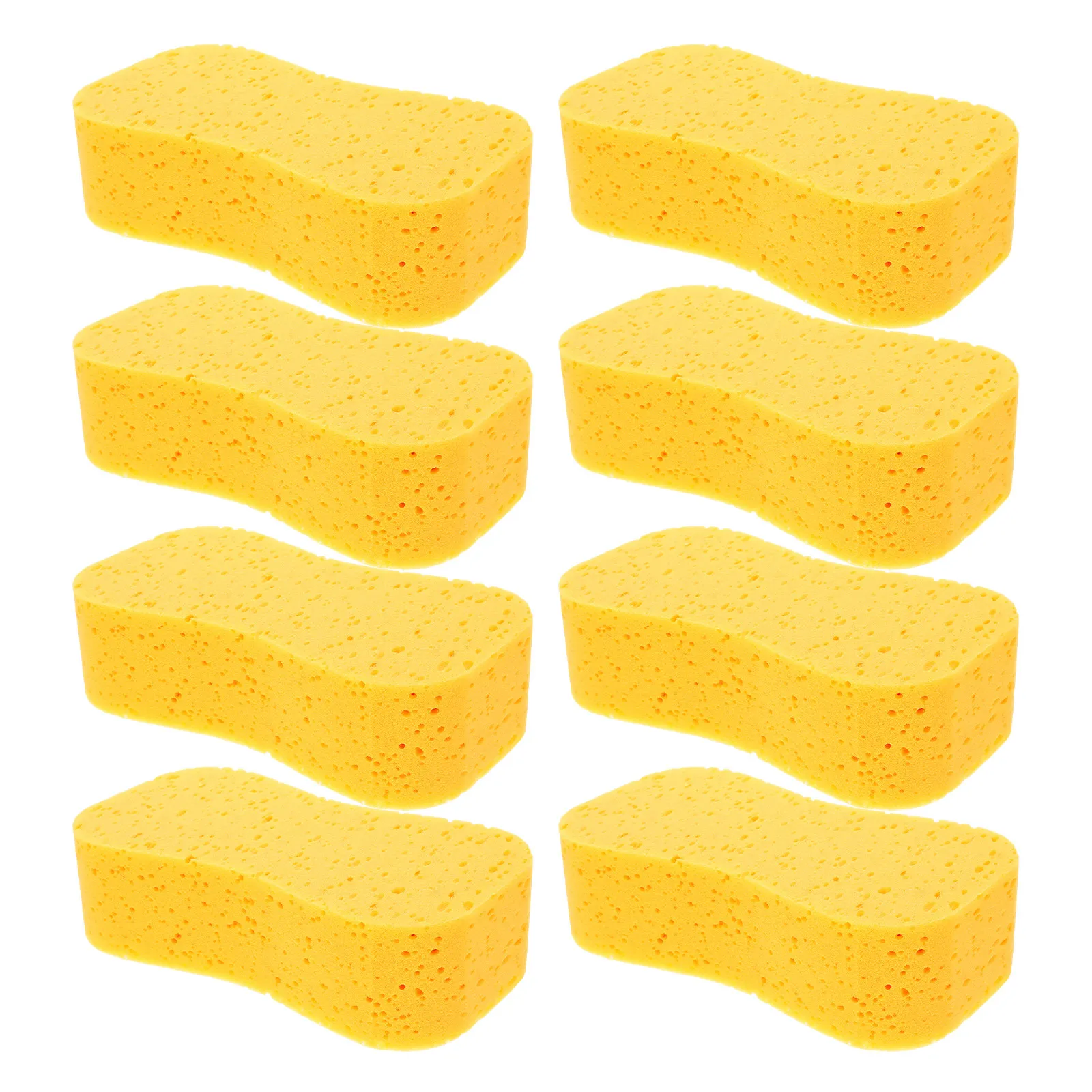 8Pcs Car Wash Sponge High-Density Bone Design Paint Safe Washable Automotive Cleaning Sponge for Detailing Interior Exterior