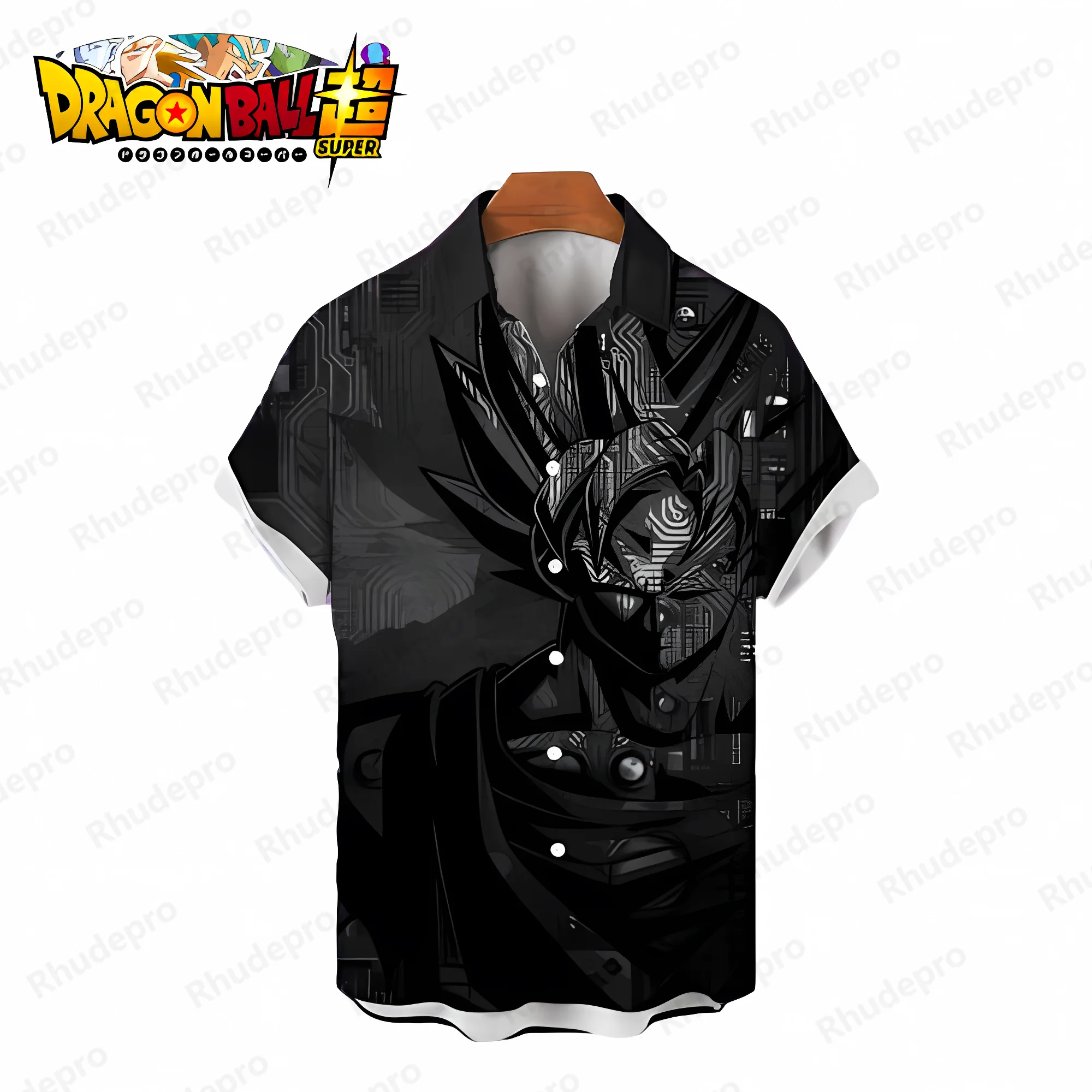 

Vegeta Men's Shirts Dragon Ball Z Cool Y2k Anime Japanese Fashion 2024 Streetwear Playa Blouse Men's Social Shirt Goku Tops