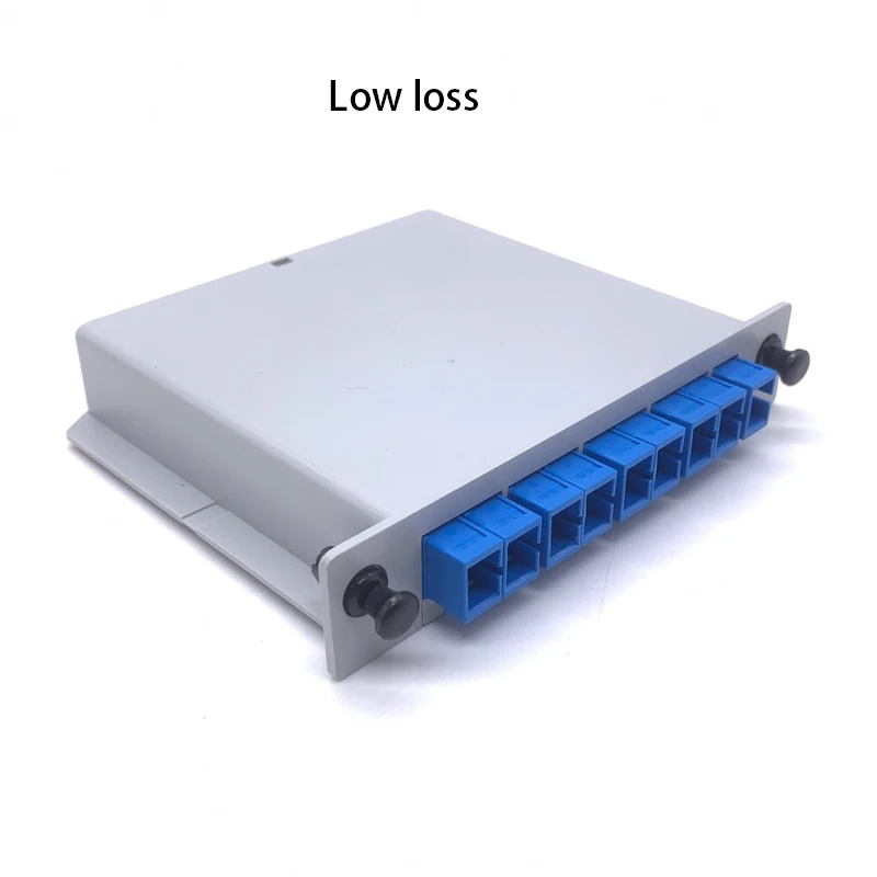 1x8 SC APC PLC Fiber Optic Splitter Box Cassette Card Inserting PLC Splitter FTTH Fiber Optical Coupler Splitter