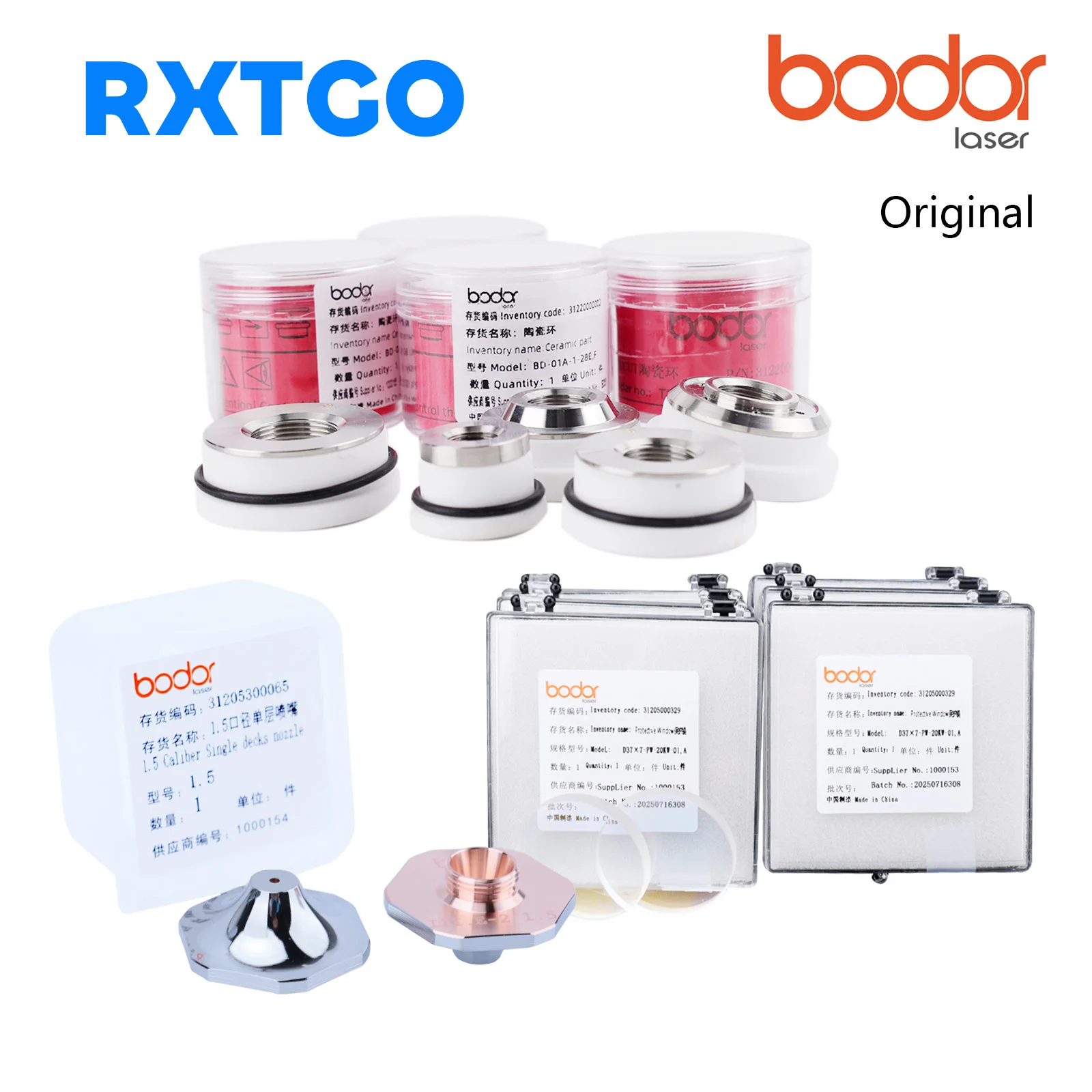 Original Bodor Laser Nozzle D28 D32 Ceramic Ring Protective Window Replacement Parts