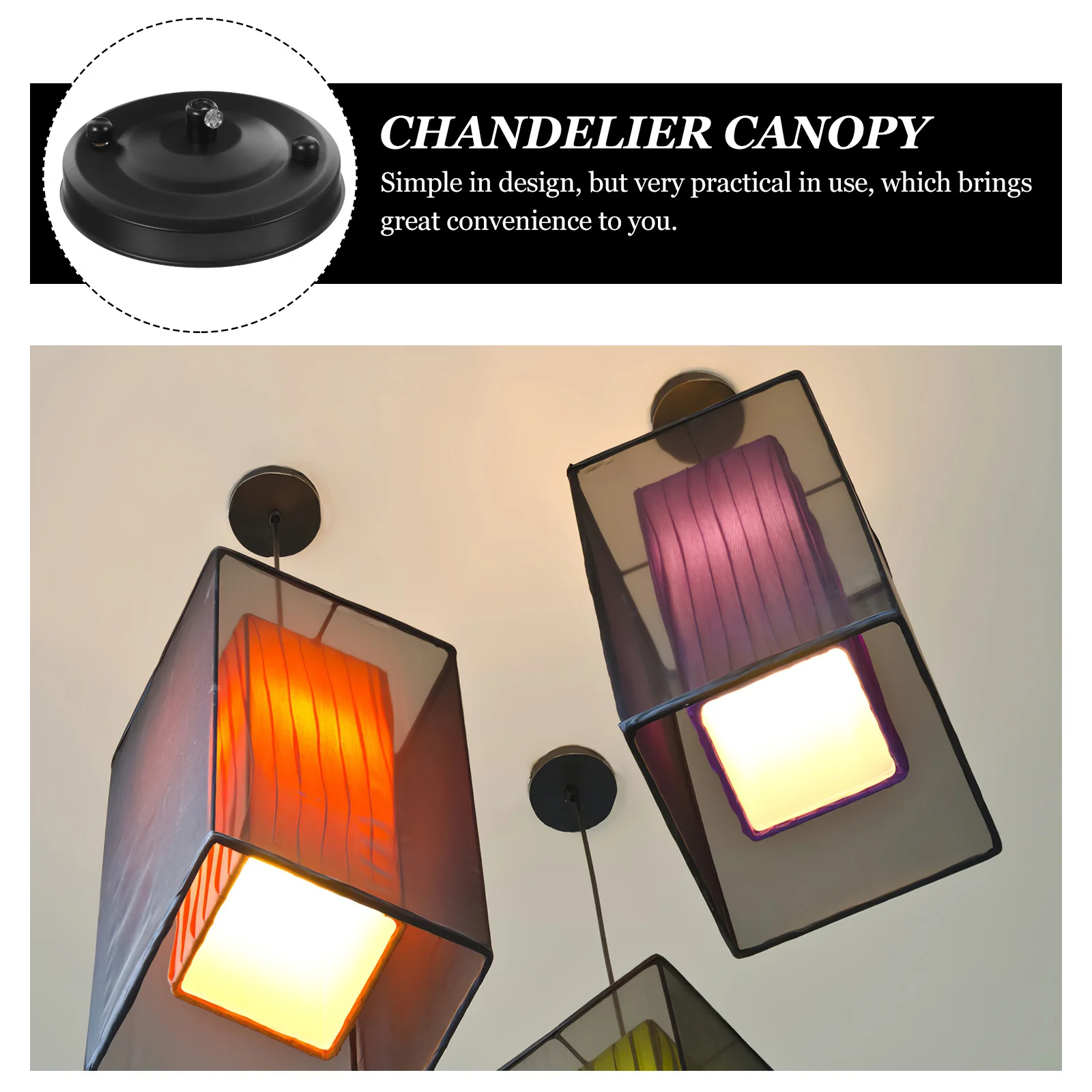 

2pcs Kit Ceiling Cover Plate Fixture Mounting Bracket Pendant For Chandelier Ceiling Canopy Cover Chandelier Parts Pendant Light