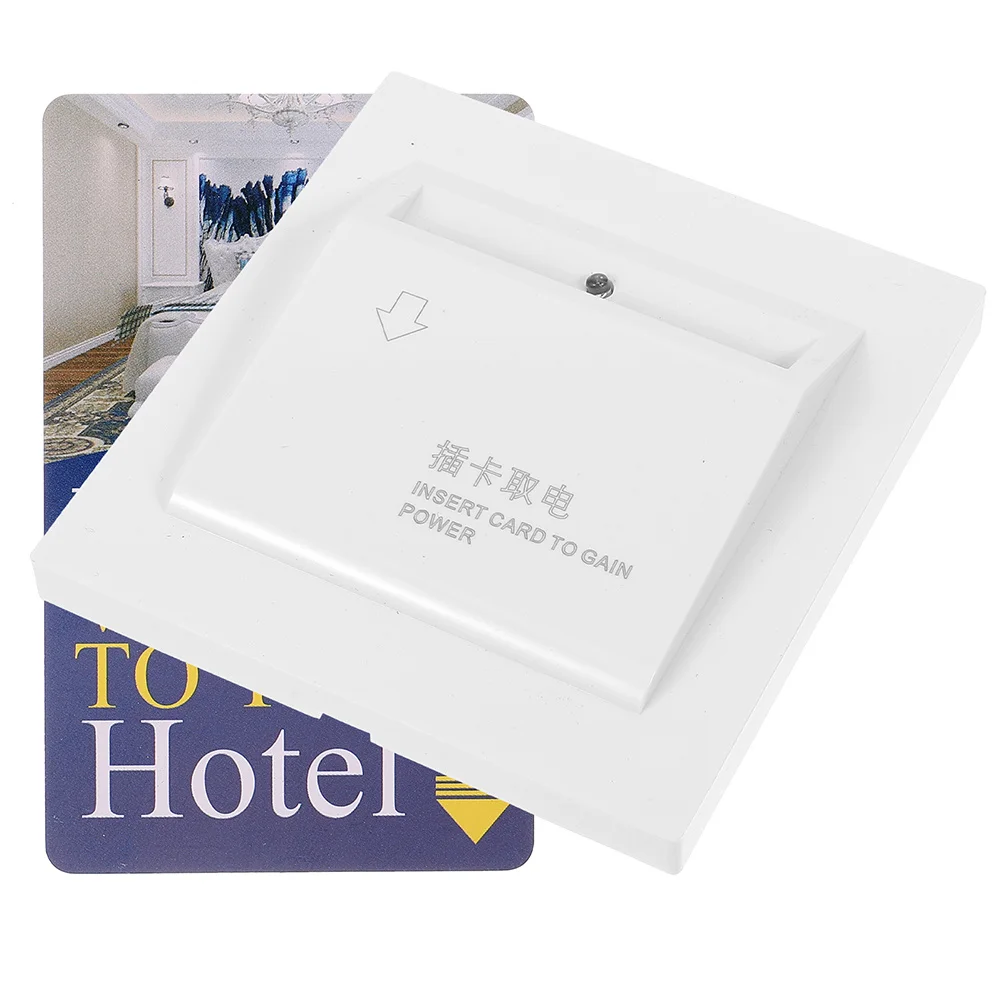 

1Set Card Slot Switch Three-Wire Design White Panel for Hotels Guesthouses 20a Card-Operated Power Saving