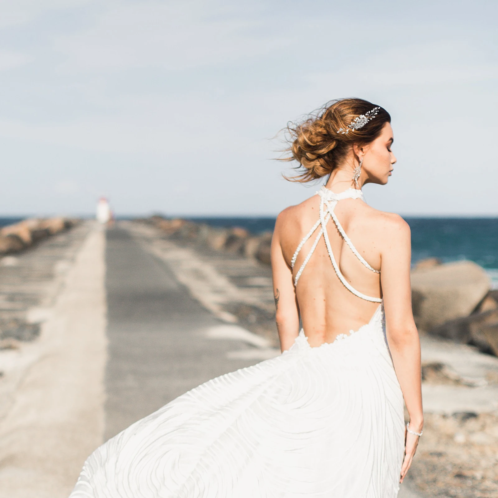 

Wedding Hair Pins Bridal Accessories Boho Comb Headpiece Bride Silver Headpieces for Accessory Bridesmaid