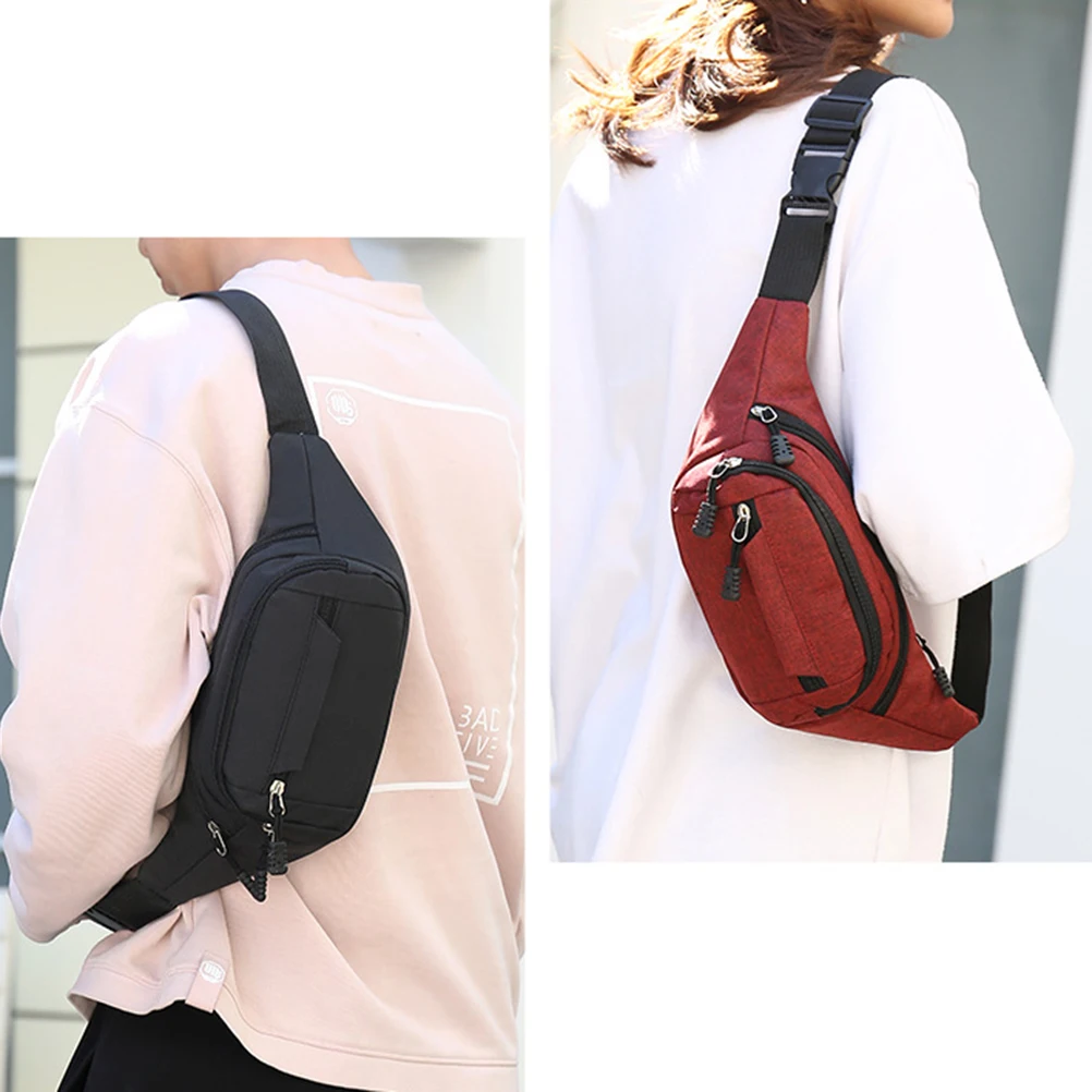 Running Belt Adjustable Waist Pack Large Capacity For Phone Keys Outdoor Sports Durable Oxford Cloth Fanny Pack Men