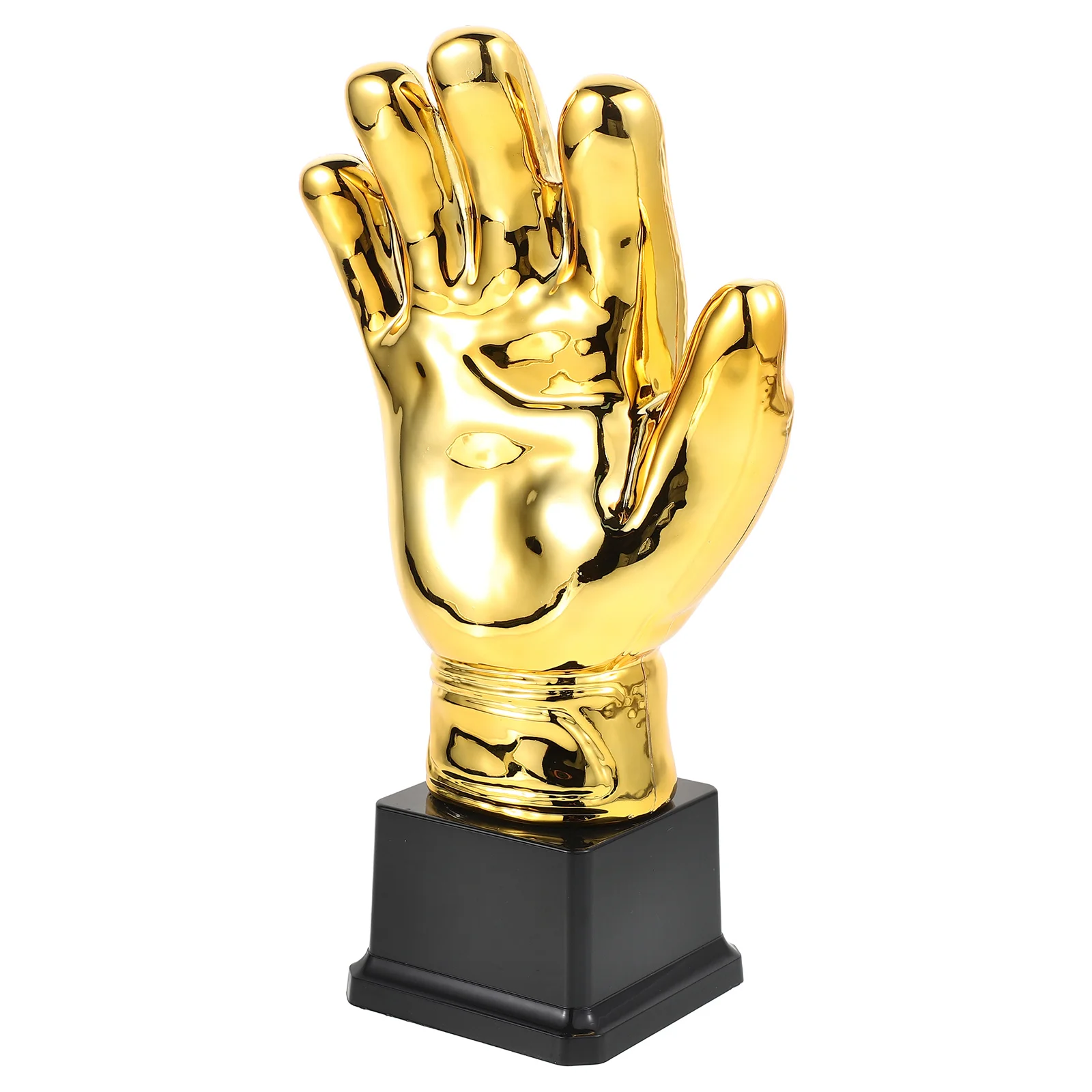

Gold Gloves Soccer Trophy Plastic Keeper Award Prize For Football Competition School Match Player Motivation Party