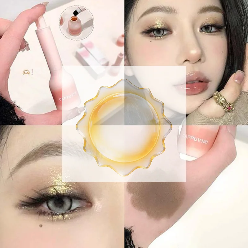 قلم حواجب مائي غامض متعدد الوظائف من كابوفيني مع فرشاة مربعة - قلم حواجب وطبيعي مقاوم للتلطخ وقلم خط شعر