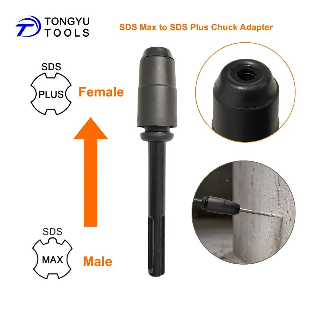 SDS Max to SDS Plus Chuck Adapter Rotary Hammer Bit Converter for SDS Plus Drill Bits Chisels…