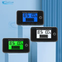 DC 5-100V Battery Capacity Indicator LCD Digital Electricity Meter Lead-acid Lithium LiFe PO4 Voltage Tester for Car Motorcycle