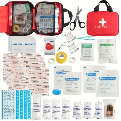Imagen 1 del producto Kit de bolsa de primeros auxilios médica de emergencia portátil para el hogar, viajes al aire libre, equipo de Camping, medicina de supervivencia