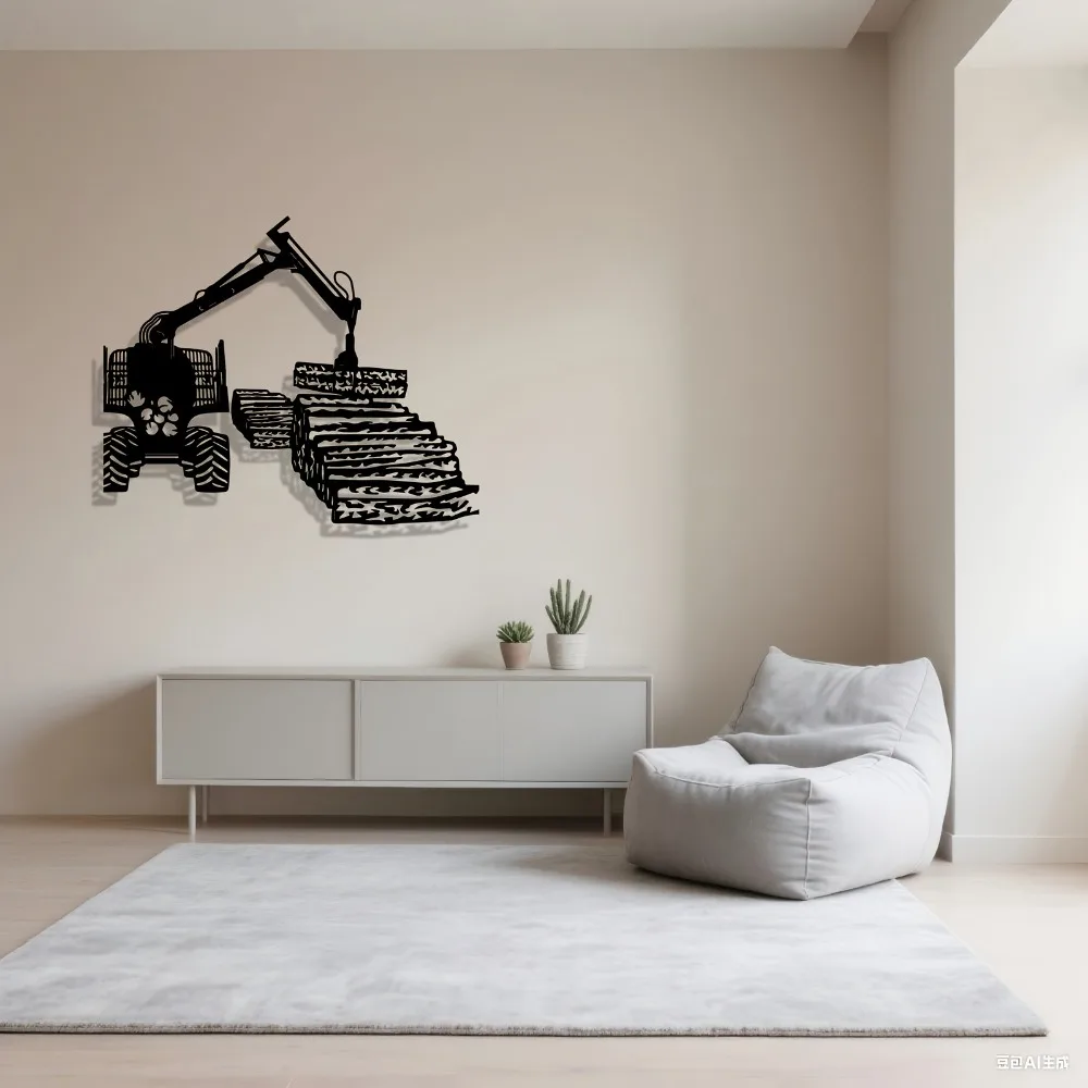 Home Decor Brand - Brand Metal Wall Art Logging Equipment