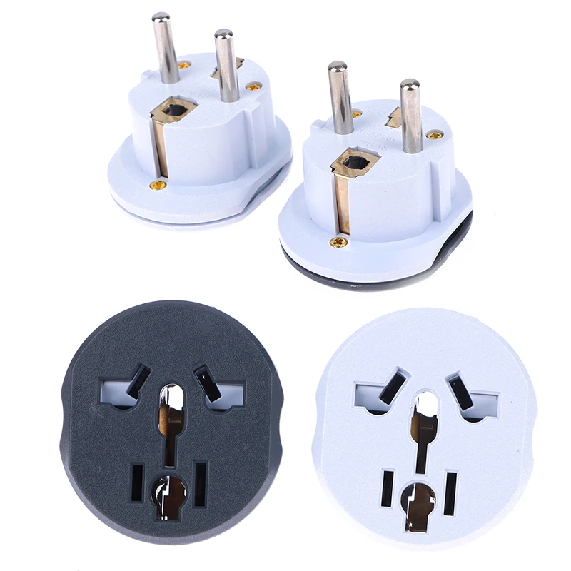 Australia China European Travel Pure Copper German Standard Plug Sockets AU UK US To EU Euro Plug Adapter Converter