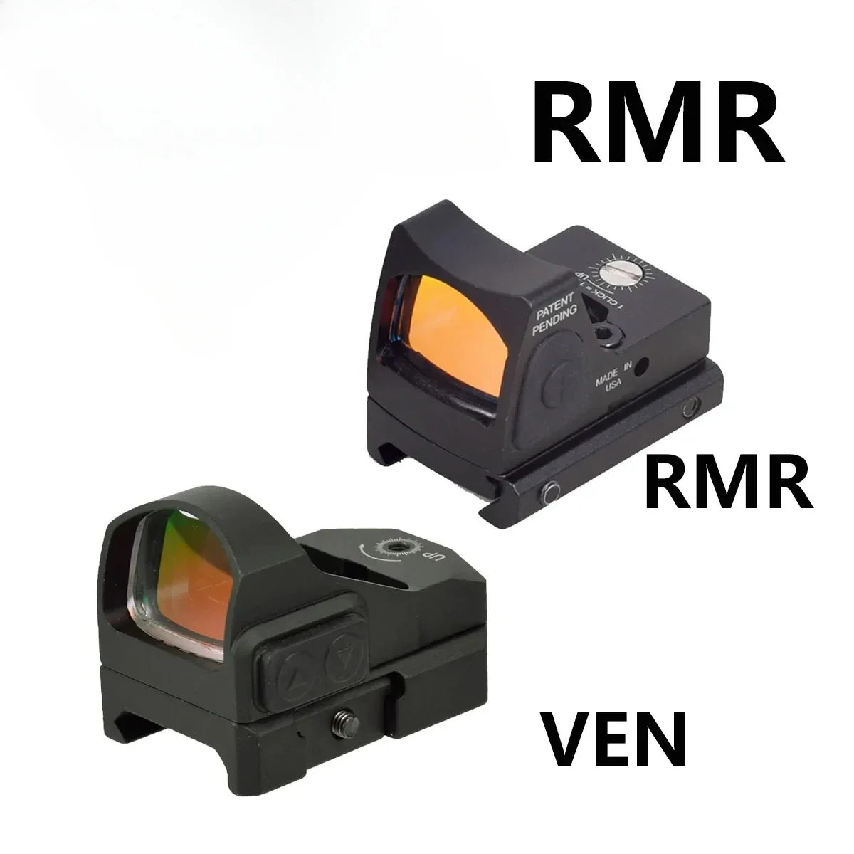 Hot 20mm Rail Riflescope RMR VEN Mini Red Dot Sight Collimator Scope Glock Rear Sight Mount Hunting Optics Holographic