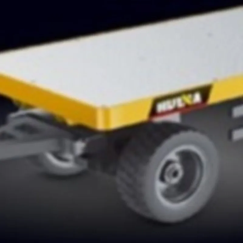 

HUINA 1/10 1578 2Axle Flatbed Trailer Manual Lifting Tail Board For 1/14 Electric Remote Control Forklift Light Sound System Toy