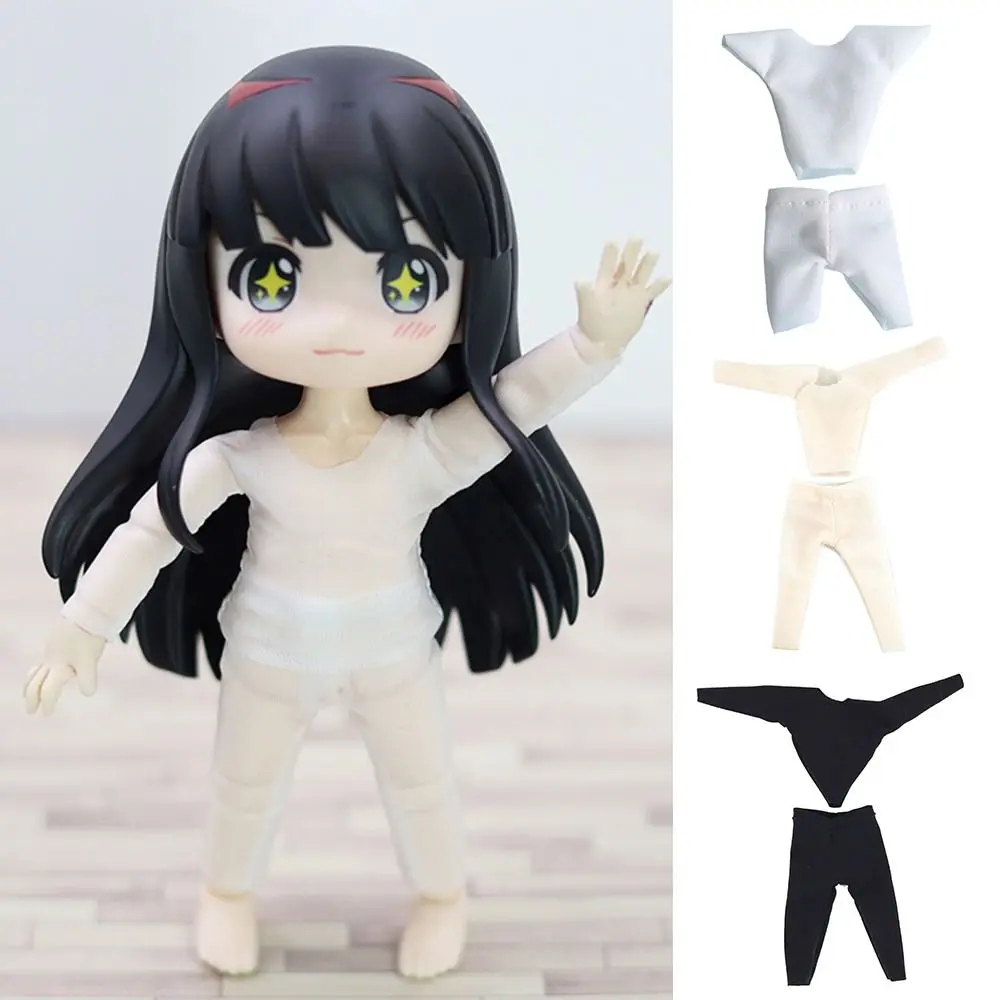 Fashion Shirt Leggings For 1/11 ob11 Dolls For 1/12 Bjd Dolls Clothes Doll T-shirt Tops Casual Wear Shirts Doll Clothes