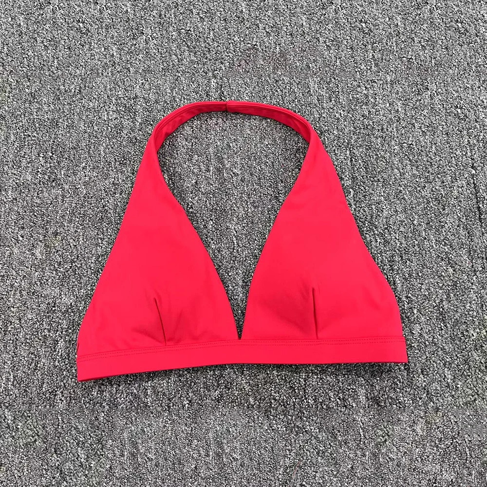 

Women Hanging Neck Yoga Bra Breathable Shock Proof Gym Sport Bra Workout Fitness Push up Top Yoga Vest Running Active Sportswear