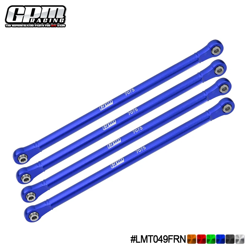 

GPM Aluminum 7075 Upper Link Bar Set For 1/8 LMT Solid Axle Monster Truck-LOS04022 LOSI