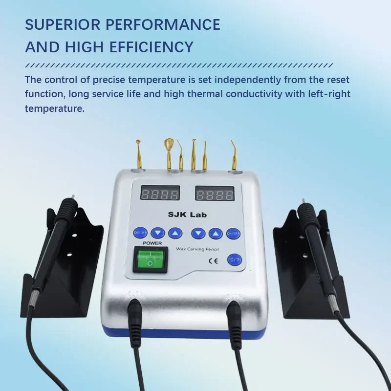Электрический восковой нож SJK Lab с 6 восковыми наконечниками + 2 ручками, стоматологические инструменты, стоматологическое оборудование