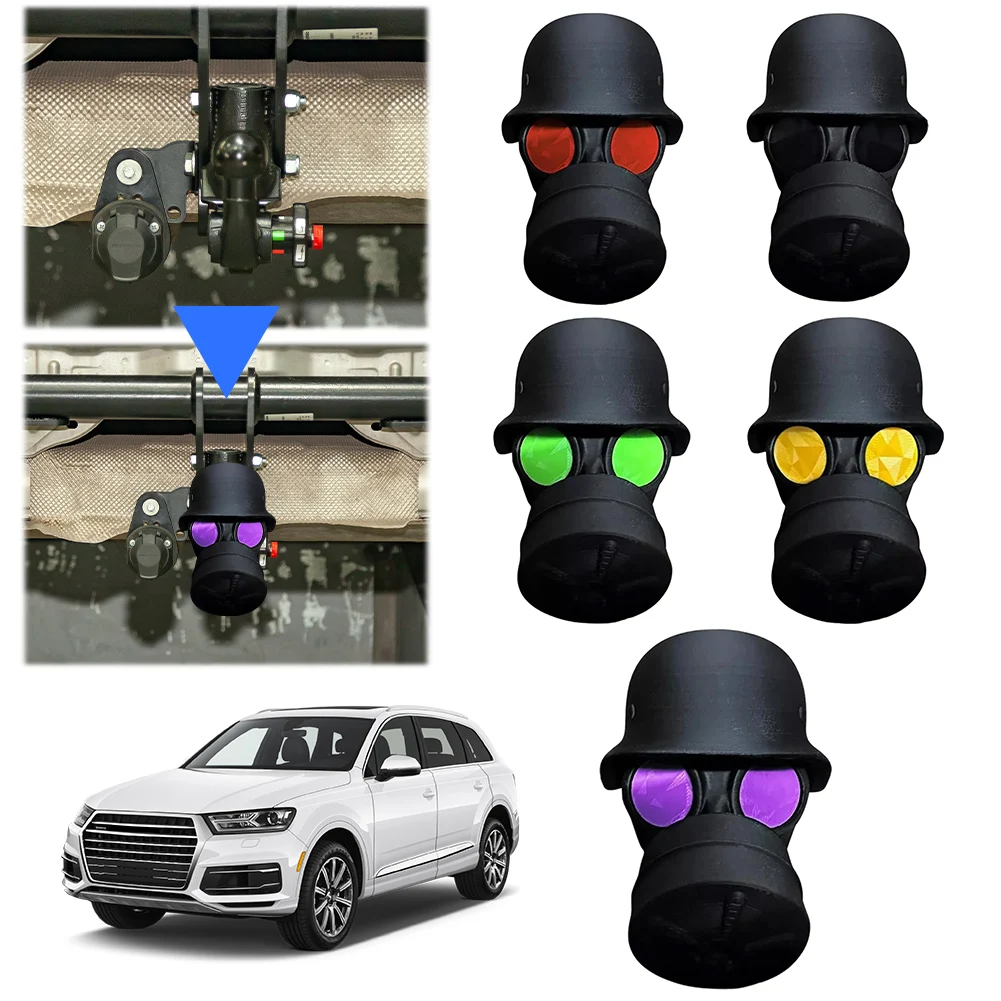 Trailer Hitch Cover Trailer Hitch Ball Cover Helmet and Gas Mask Design Trail Hitch Cover Prevent Receiver Tube From Rusting