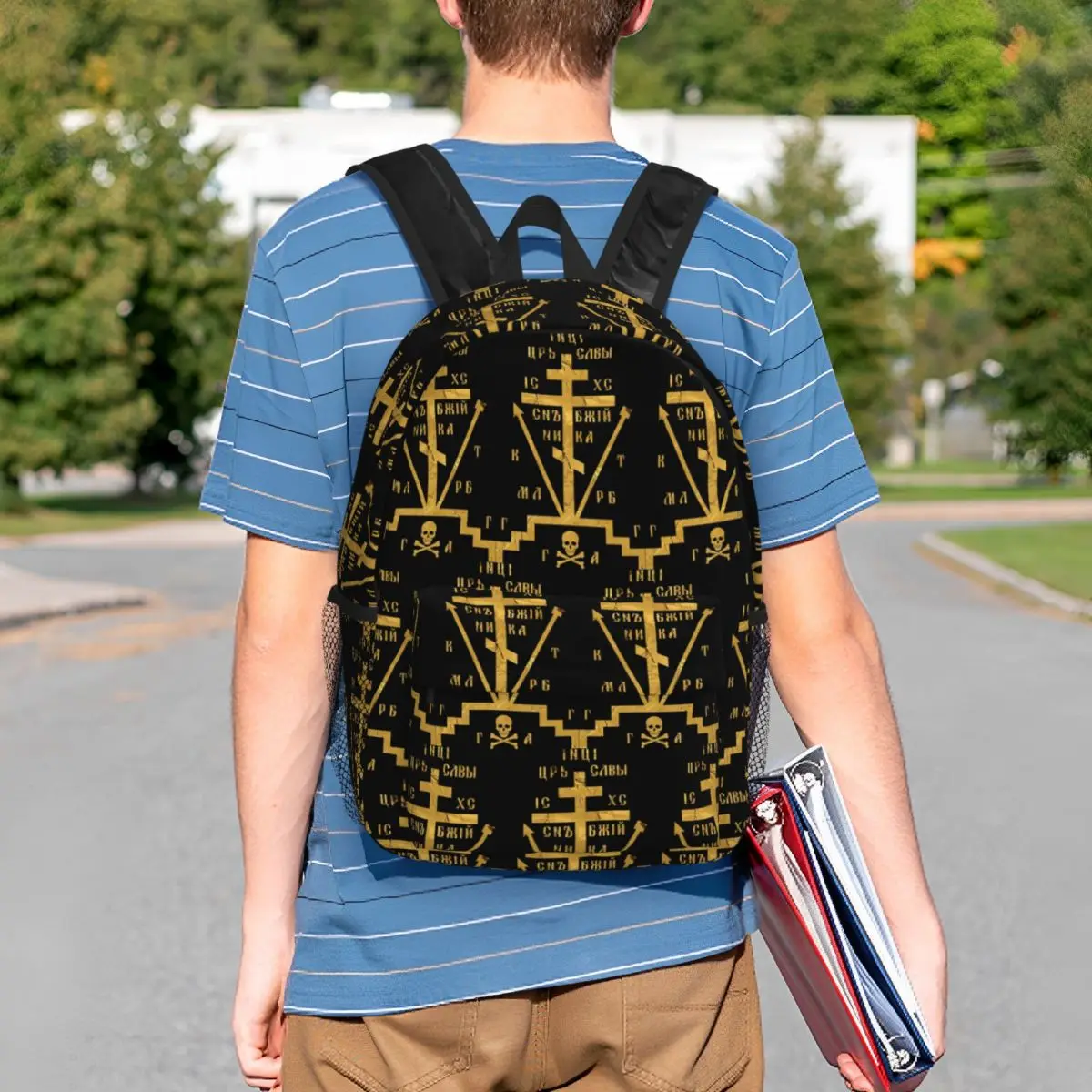 Calvary Cross Of Russian Orthodox Church Backpack Student BookBag Boys Girls School Bag Computer Shoulder Bags