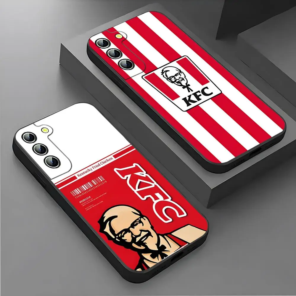 Fashion Grandpa KFC Logo Phone Case for Samsung S23 Ultra S22 S20 Fe S21 Plus Galaxy A54 A34 A24 A53 M54 Note 20 Back Cover