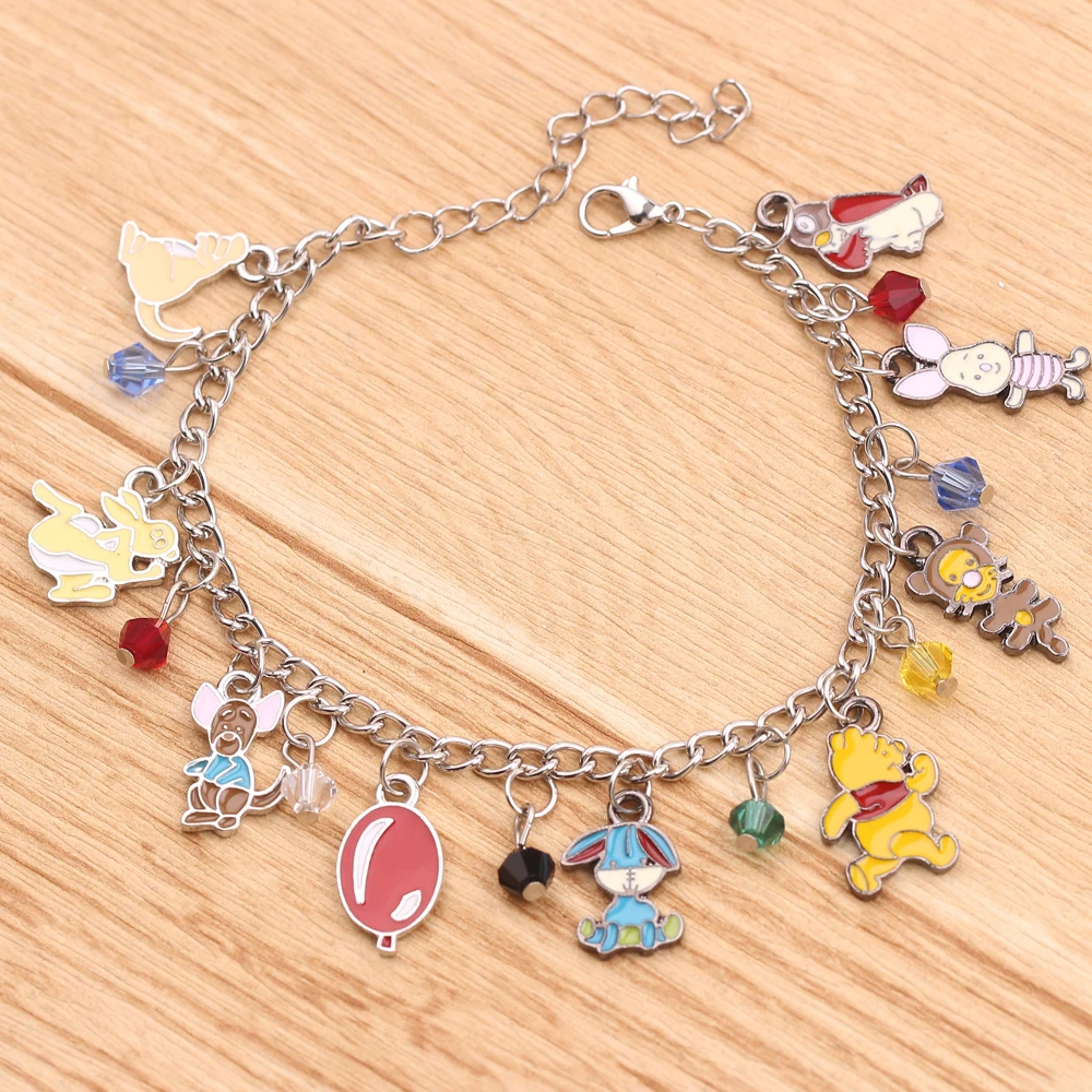 سوار فيلم الرسوم المتحركة ويني ذا بو ، دور الكرتون ، الدب ، الخنزير الصغير ، تيجر ، أرنب ، قلادة Eeyore ، مجوهرات ، لطيف #5