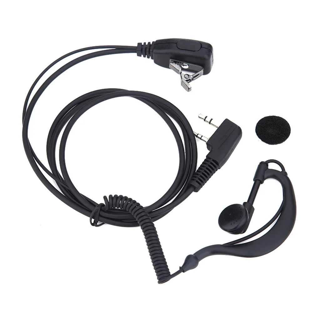 2 PIN Earpiece Headset PTT MIC Interphone Earphone Earpiece Walkie Talkie Headset with Microphone for Baofeng UV5R