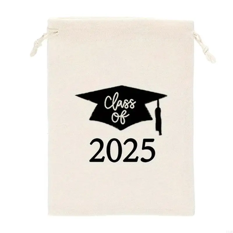 

Durability Canvas Drawstring Bags 2025 Graduation Grad Party Favor Bags