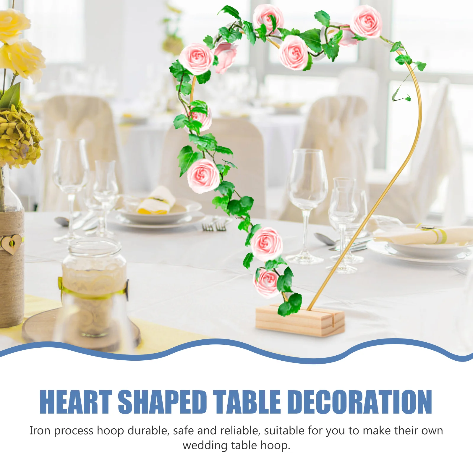 

2Sets Iron Heart Wreath Frame Floral Hoop Ring for Desktop Wall Hanging DIY Decor Centerpiece Craft Supplies Dream Catcher Base