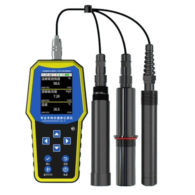 For DO Detector, Portable, Aquaculture Water Quality PH Conductivity Electrode Sensor
