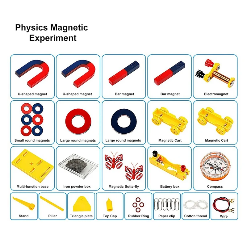 Science Kids Magnet Kit Electromagnet Experiment Set Educational For School Students 1 Set