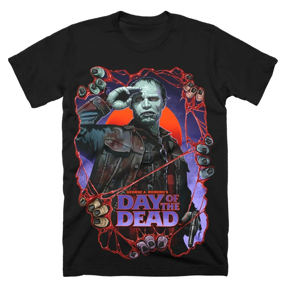 Day of the Dead T-Shirt Men Summer George A. Romero Zombie Horror Movie Graphic Short Sleeve Streetwear Loose Fit Horror Fan Tee