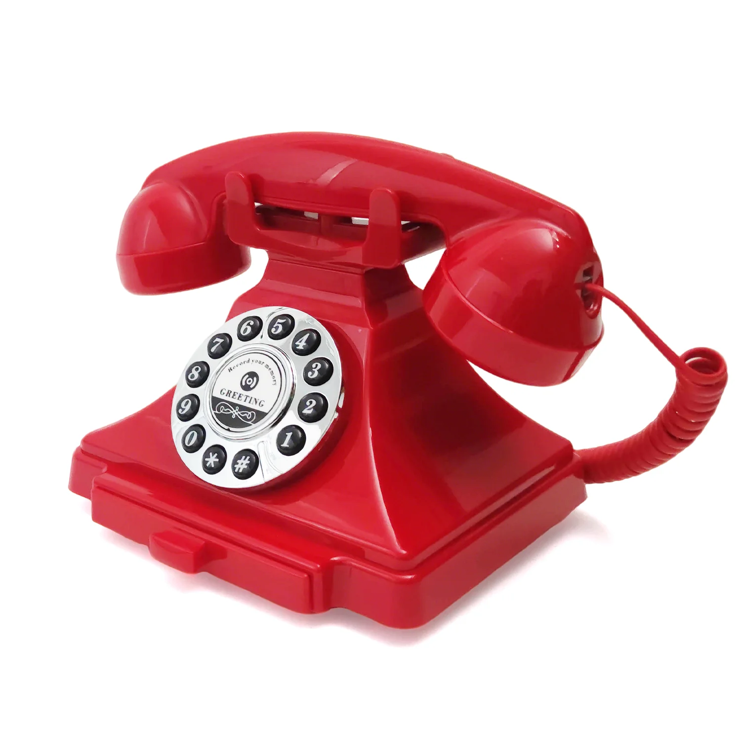 Wedding Audio Message Guestbook Phone Retro Rotary Style Antique Phone Audio Book Phone  Voice Recorder  For Wedding Party